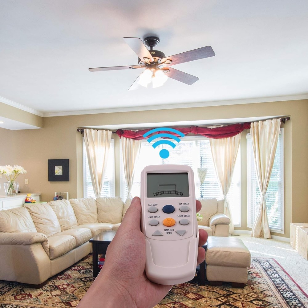 Ergonomic Ceiling Fan Remote Control Replacement for Hampton Bay - Timer Feature