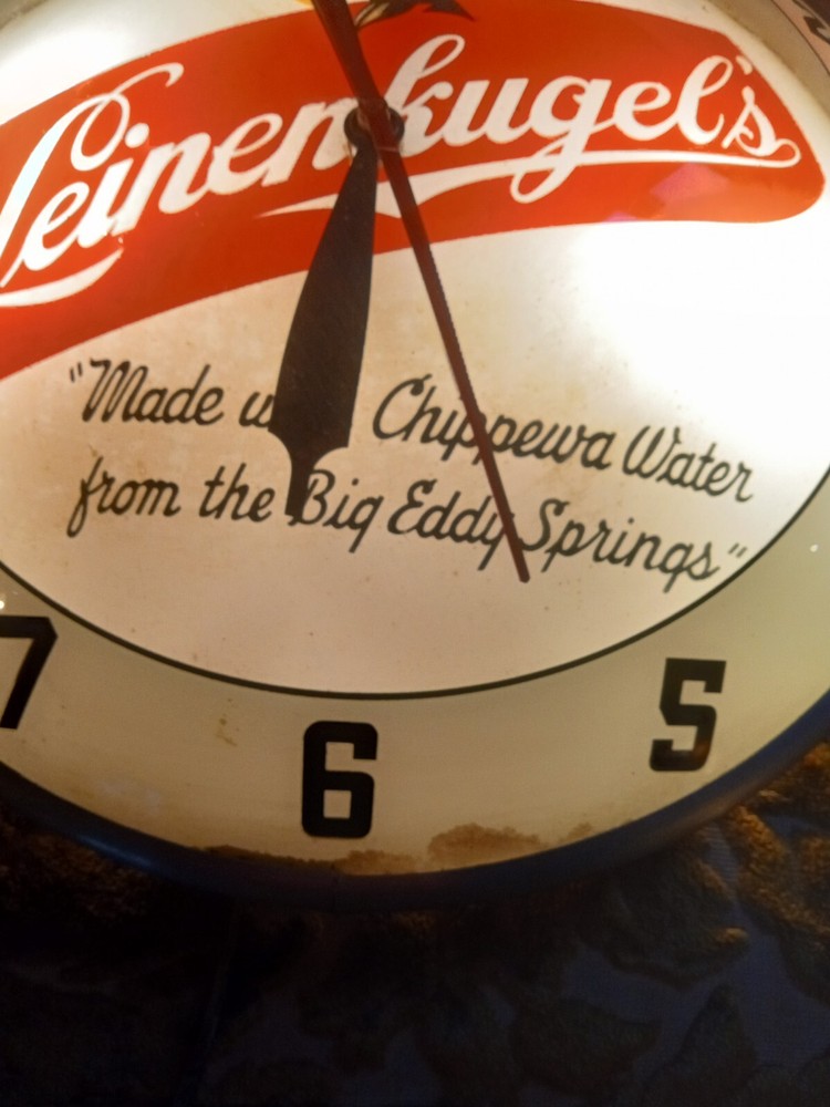 Leinenkugel's double bubble clock, Autographed tray, Signed Pitcher, Original!!