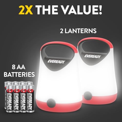 LED Camping Lantern X-250 (2-Pack), Super Bright Tent Lights, Rugged 2 Pack