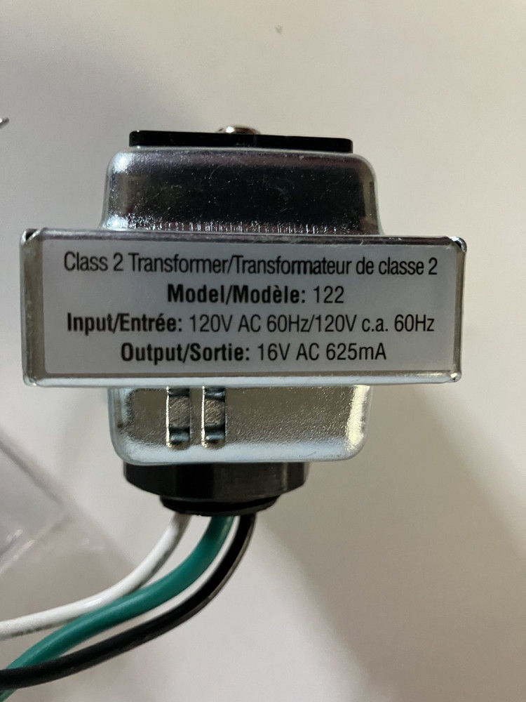 Intertek Model 122 AC Transformer New UL/CSA Certified Class 2-3 21zn40 button