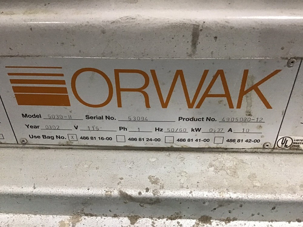 Orwak 5030B Baler In Bag Compactor