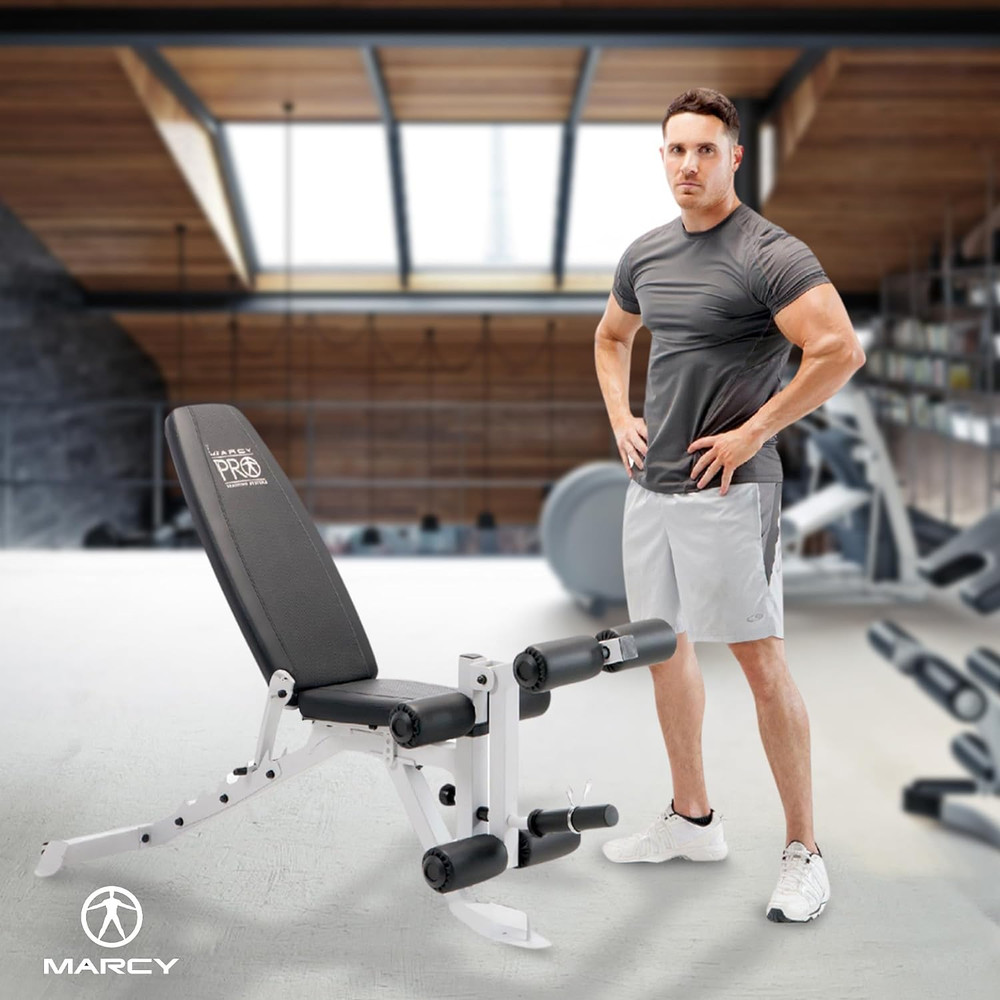 Adjustable Weight Bench W/Dual Leg Developer for Home Gym Workouts