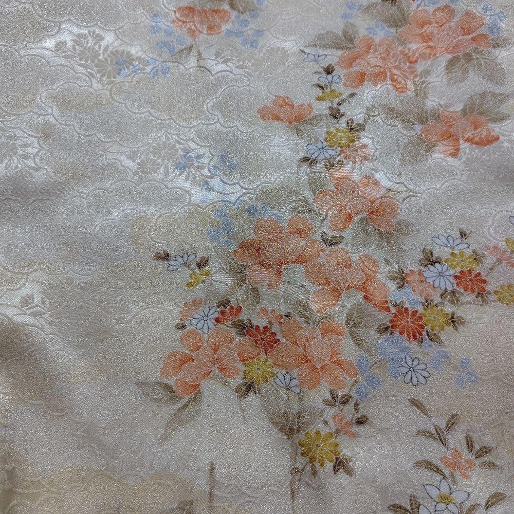 Komono Polyester Kimono Flower Pattern, Size 155cm, , Slight Mark