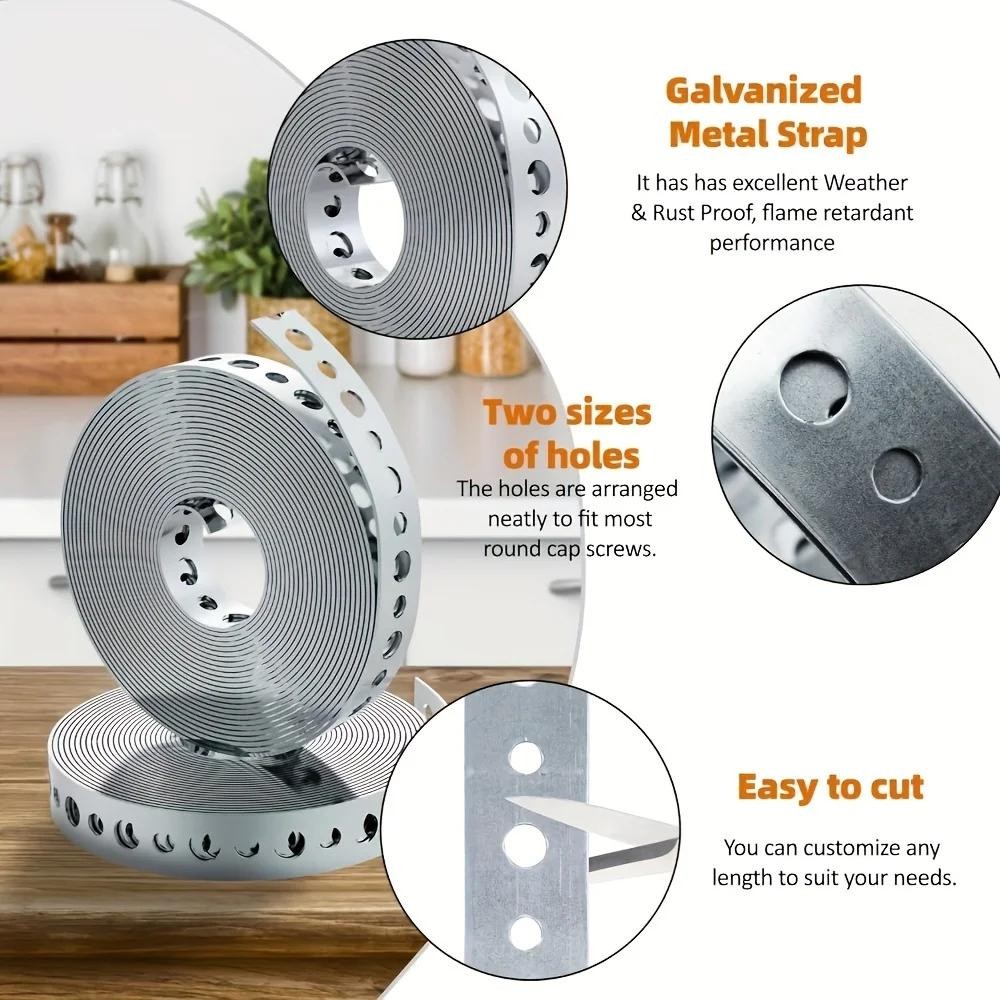 Galvanized Perforated Metal Tape Roll Multi-Slot Pipe Support Hanging Strap