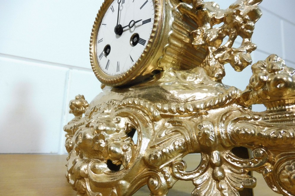 Old Mantel Clock Table Clock Shelf Mantel