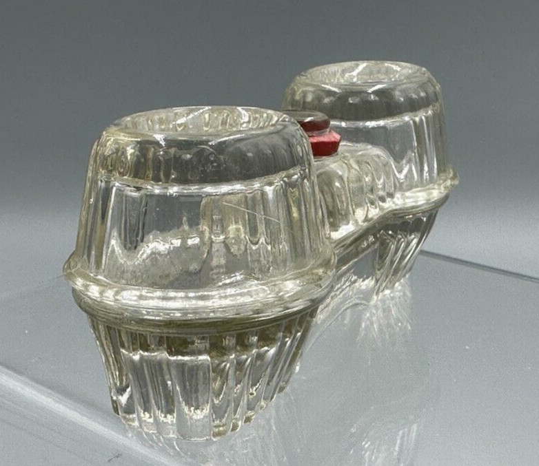 Antique Swivel OPERA GLASSES Figural Glass CANDY CONTAINER Binoculars