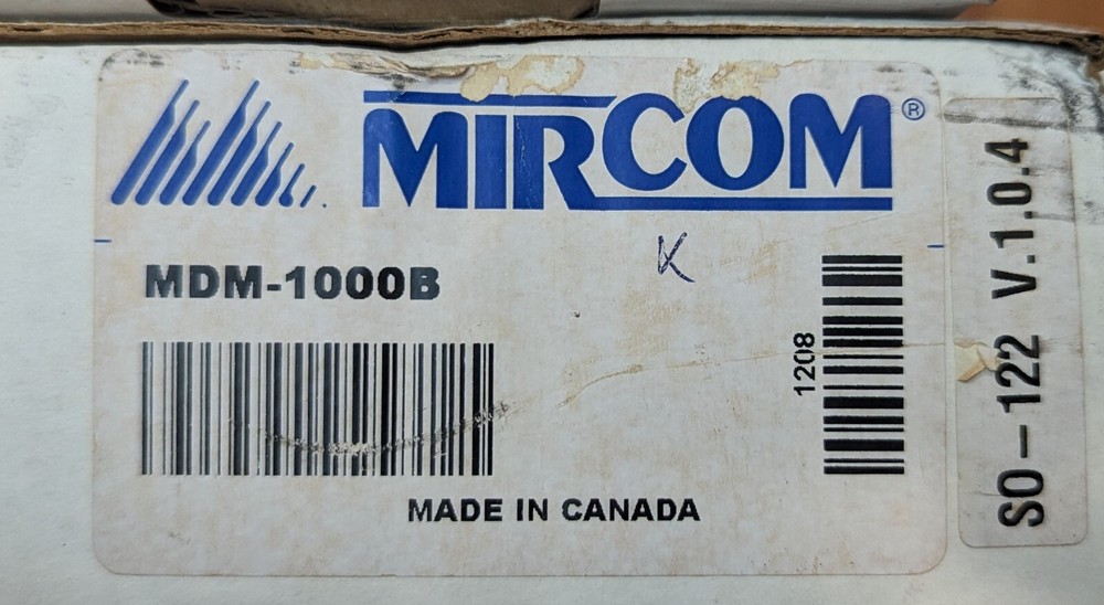 Mircom MDM-1000B Telephone Access Modem - SAME DAY SHIPPING