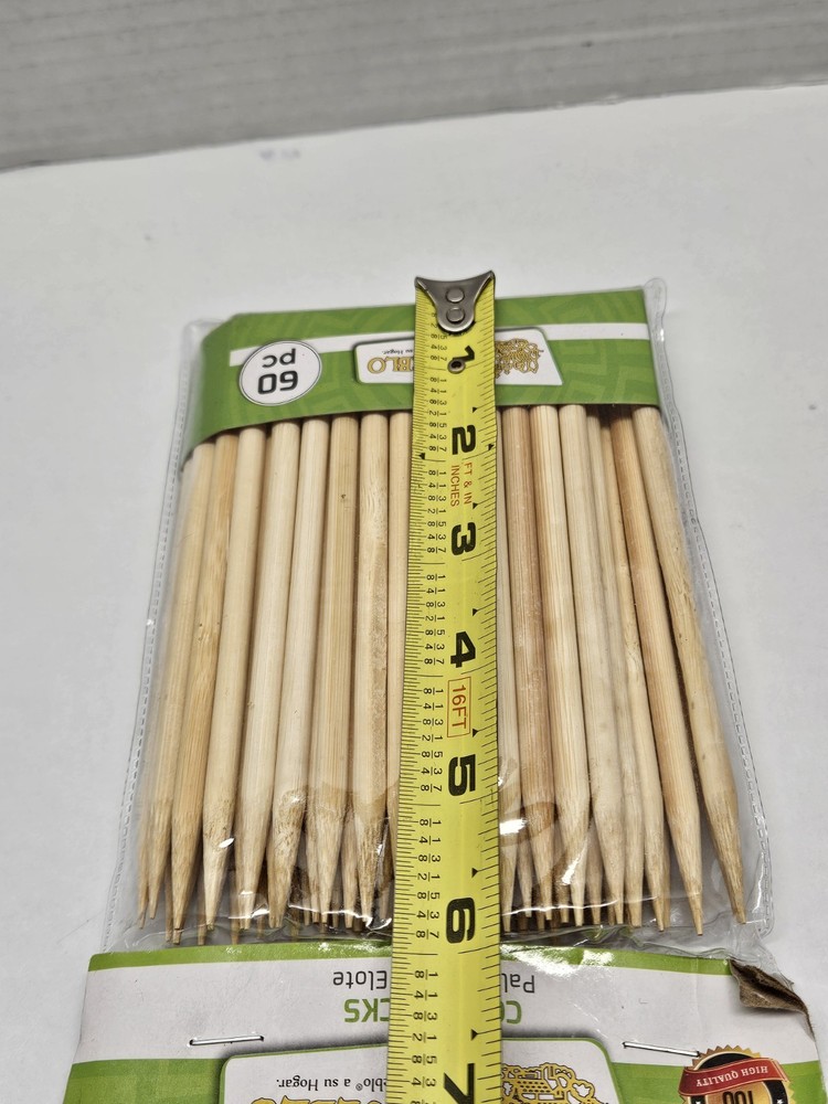 60 PC Bamboo Corn Sticks. Palillos Para Elote