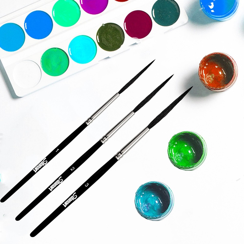 Scroll Pinstriping Brush,3 PCS High Performance Script Pinstripe Brushes,Made fr