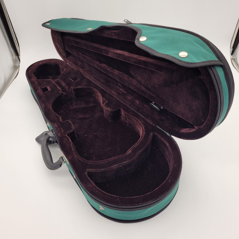 VIOLIN CASE Green - Half Moon - Deluxe LIGHTWEIGHT