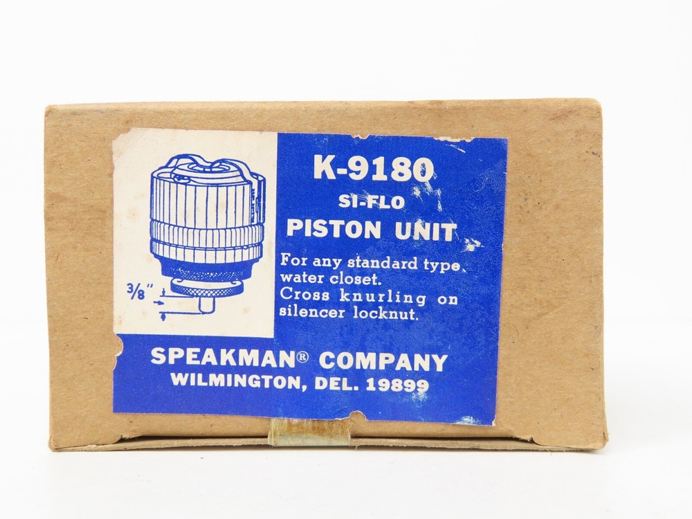 SPEAKMAN WATER CLOSET FLUSH VALVE PISTON REPLACEMENT K-9180 9339 NOS