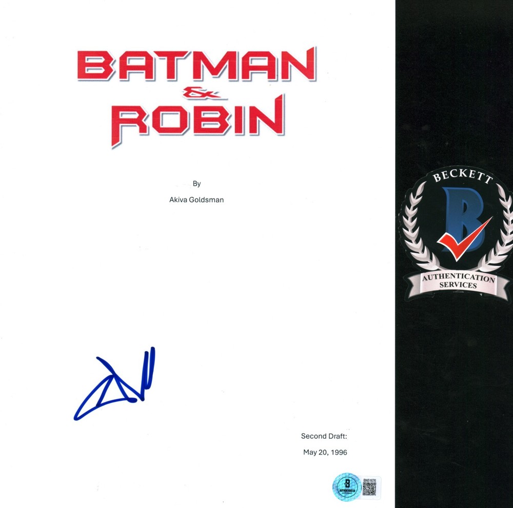 Chris O'donnell Signed Autograph Batman & Robin Movie Script Screenplay BAS COA