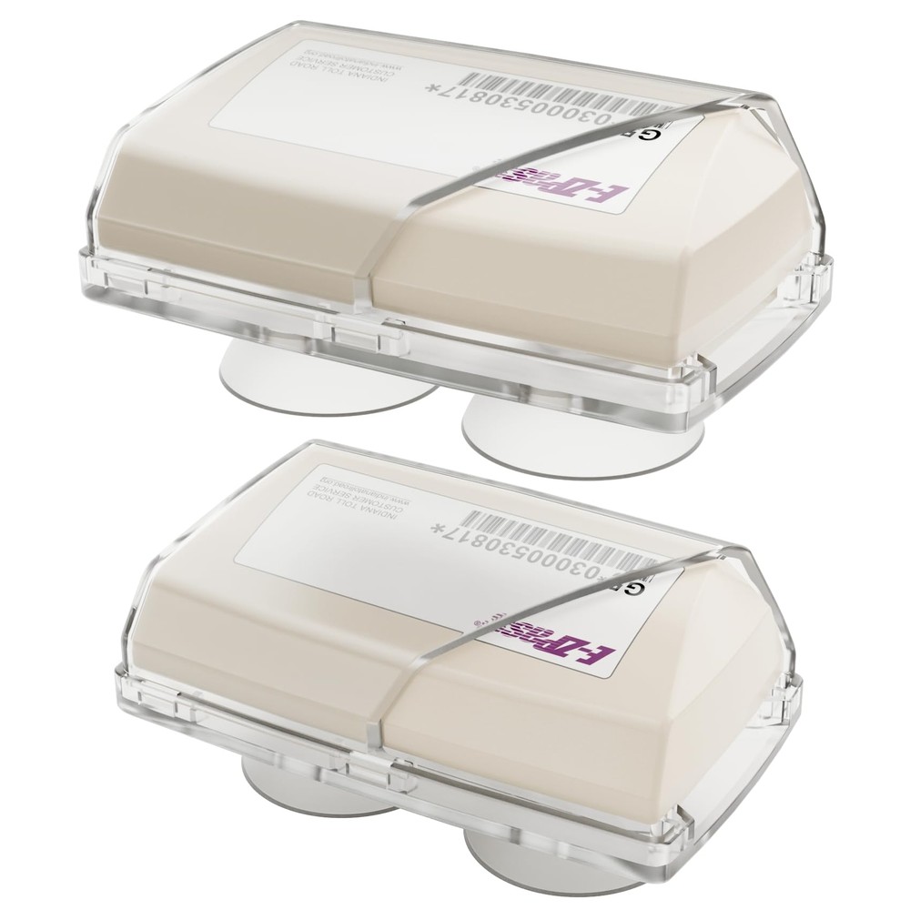 FLLIK 2 Pack EZ Pass Holder for Windshield. Ezpass with Strong Suction Cups.