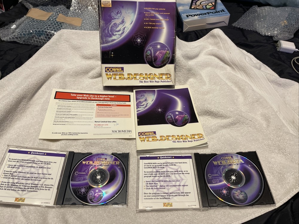 Corel Web Graphics Suite PC CD HTML Web Design Vintage See Details