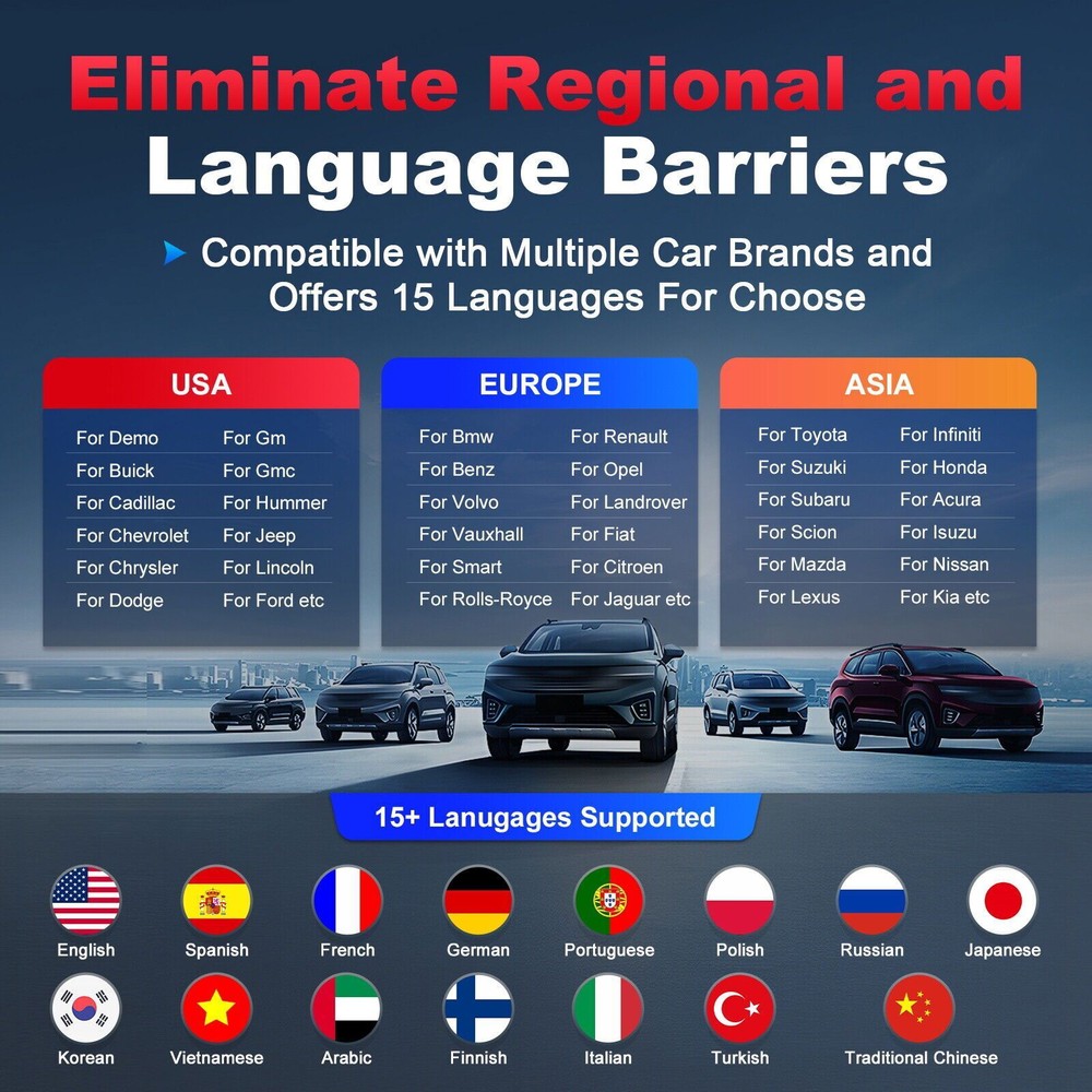 XTOOL D5S OBD2 Scanner Engine Transmission ABS SRS Code Reader Diagnostic Tool