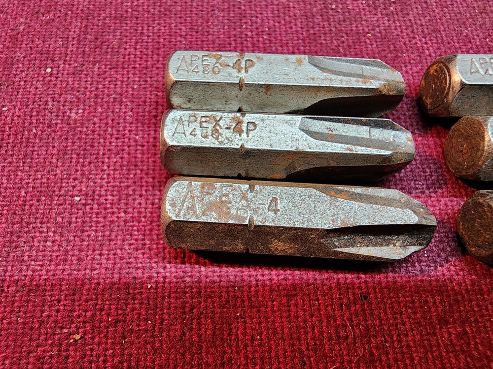 Apex 480 Hex Insert Bits Phillips #1,2,3,4 (12pcs)