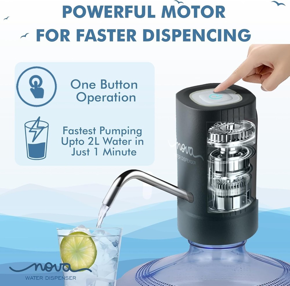 Compact GetSetNova Water Jug Dispenser - Safe, Efficient, & User-Friendly Design