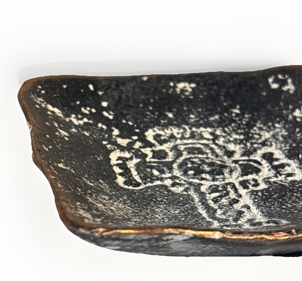 Trinket Dish Cross Pottery Ceramic Art