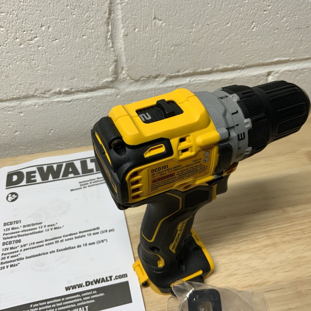 Dewalt XTREME 12v MAX Drill Driver DCD701 NEW FROM KIT