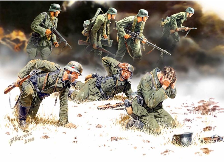 Master Box 3518 German Panzergrenadiers, 7 fig. 1/35 scale
