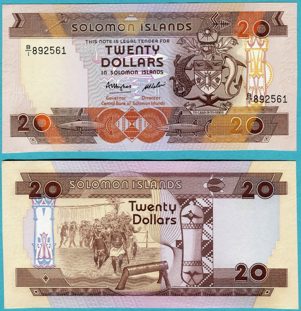 Solomon Islands 20 Dollars ND(1986) P16 UNC