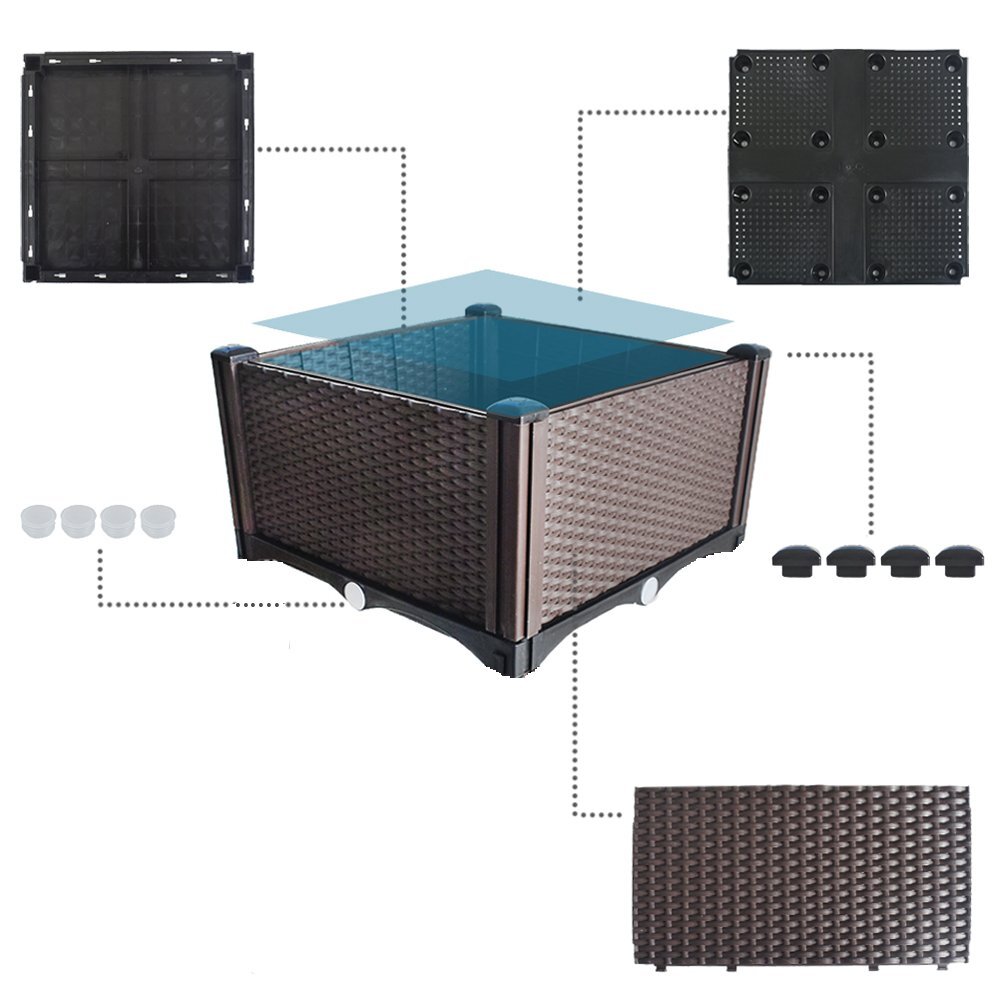 Plastic Garden Bed Large Elevated Planter Vegetable Herb Flowers Grow Bed