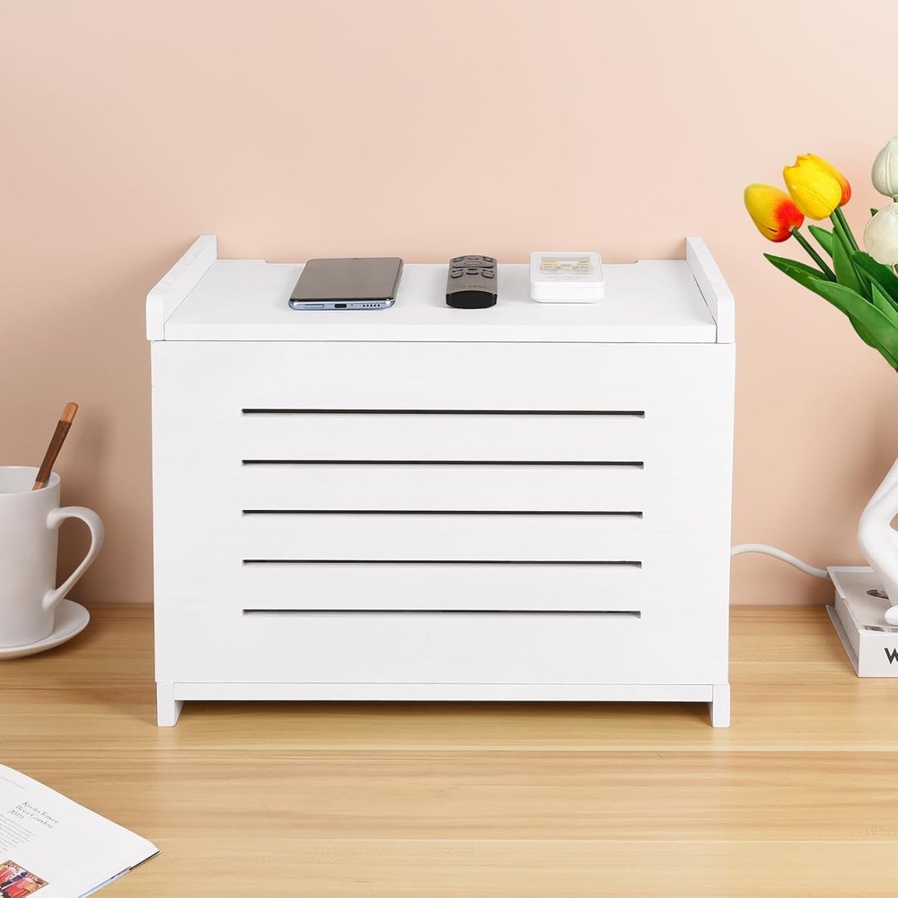 White Router Shelf Projector Shelf Projector Stand Router Storage Box Modem