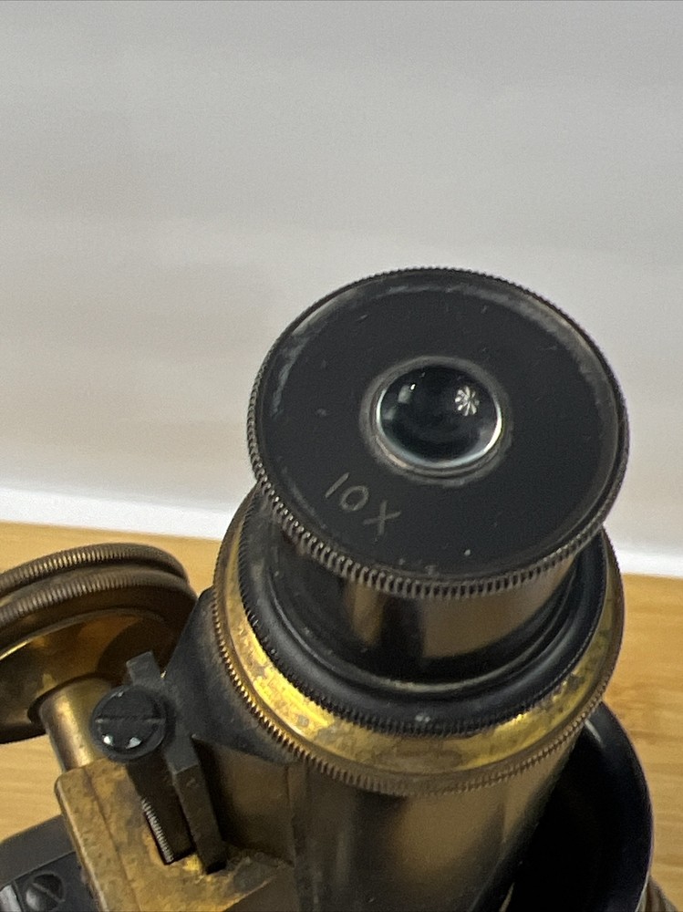 Antique Brass and Iron Microscope by SPENCER LENS CO