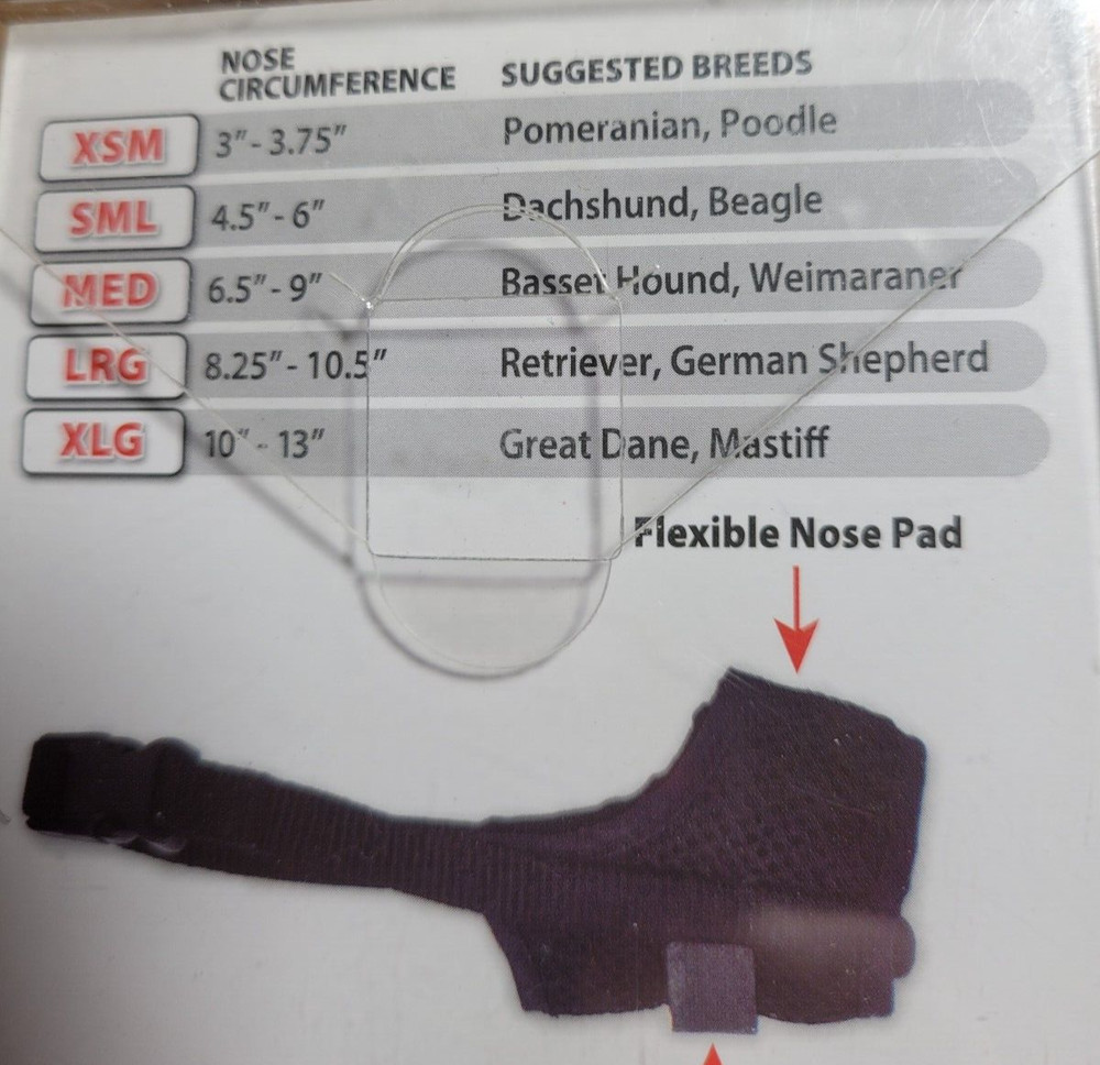 Best Fit, Mesh Muzzle, Med or XL, Please Specify Size, Black, NEW
