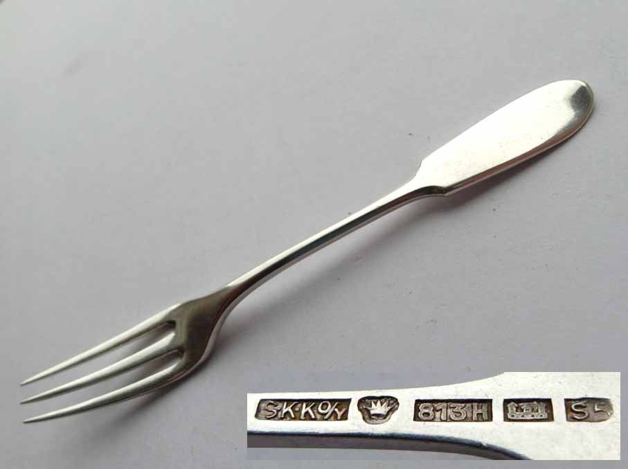 Old Lemon Fork / Fork / Serving Fork, Finland, Silver, around 1923 G563