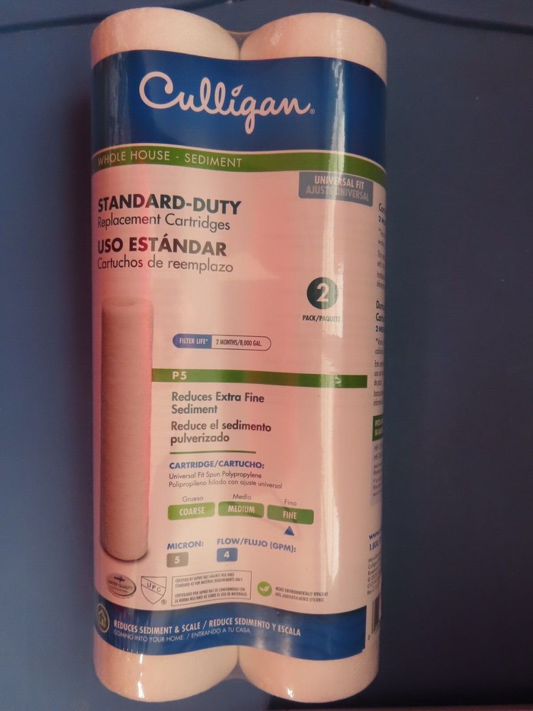 Culligan P5 Sediment Water Filter 5 Micron 2 / Pack NEW