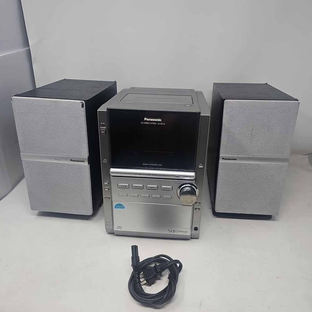 Panasonic SA-PM18 Bookshelf Stereo System Cassette 5-Disc CD