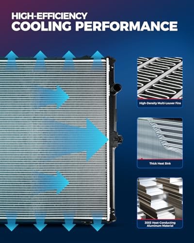 CU2412 Car Engine Radiator, Compatible with 2002-2006 RSX