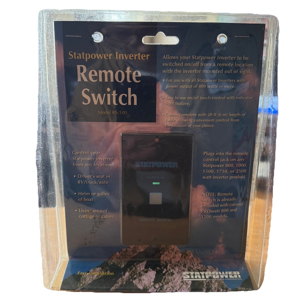 Statpower Technologies Inverter Remote Switch Model # RS-100 New Sealed
