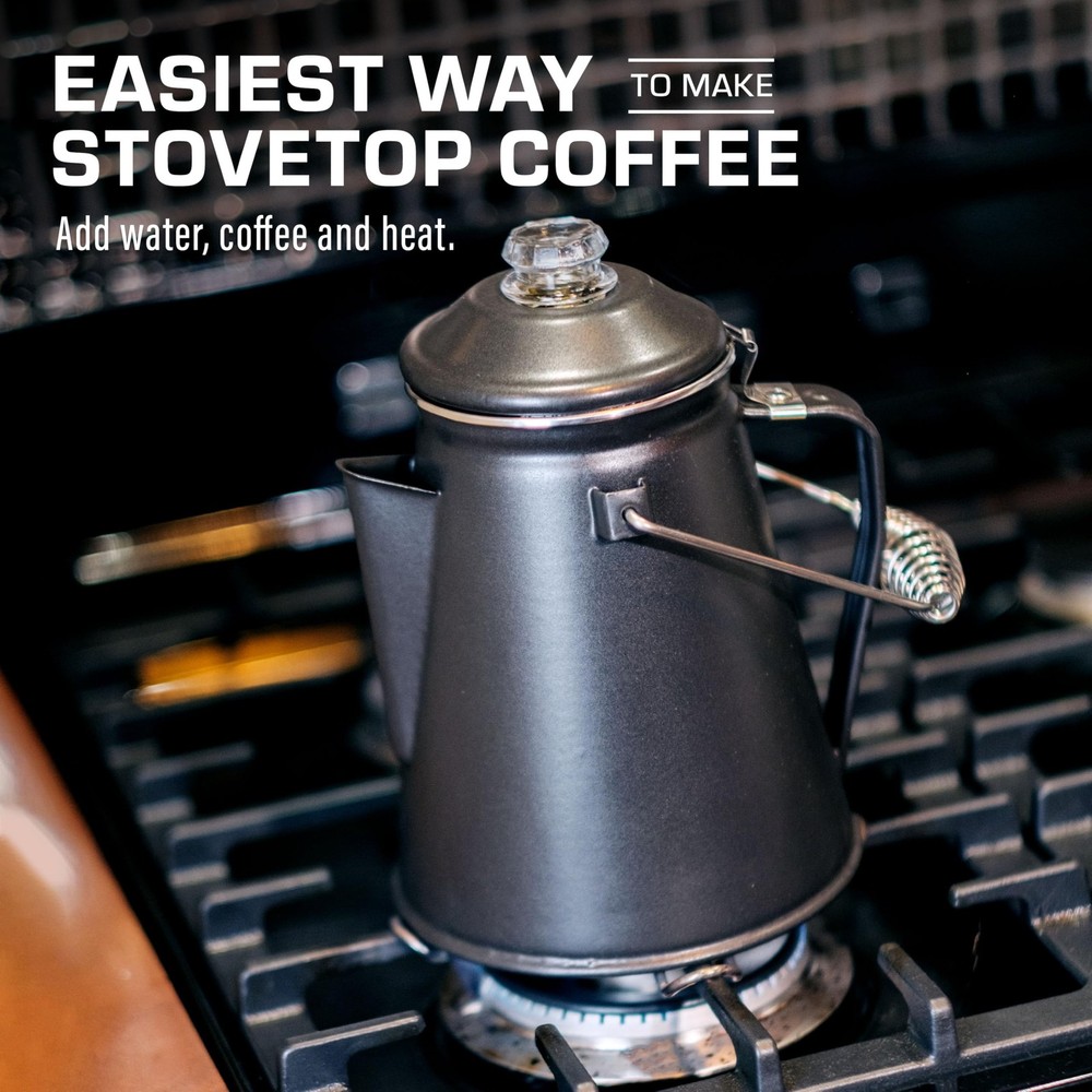 COLETTI Classic Coffee Percolator — Percolator Coffee Pot Camp Coffee Maker –