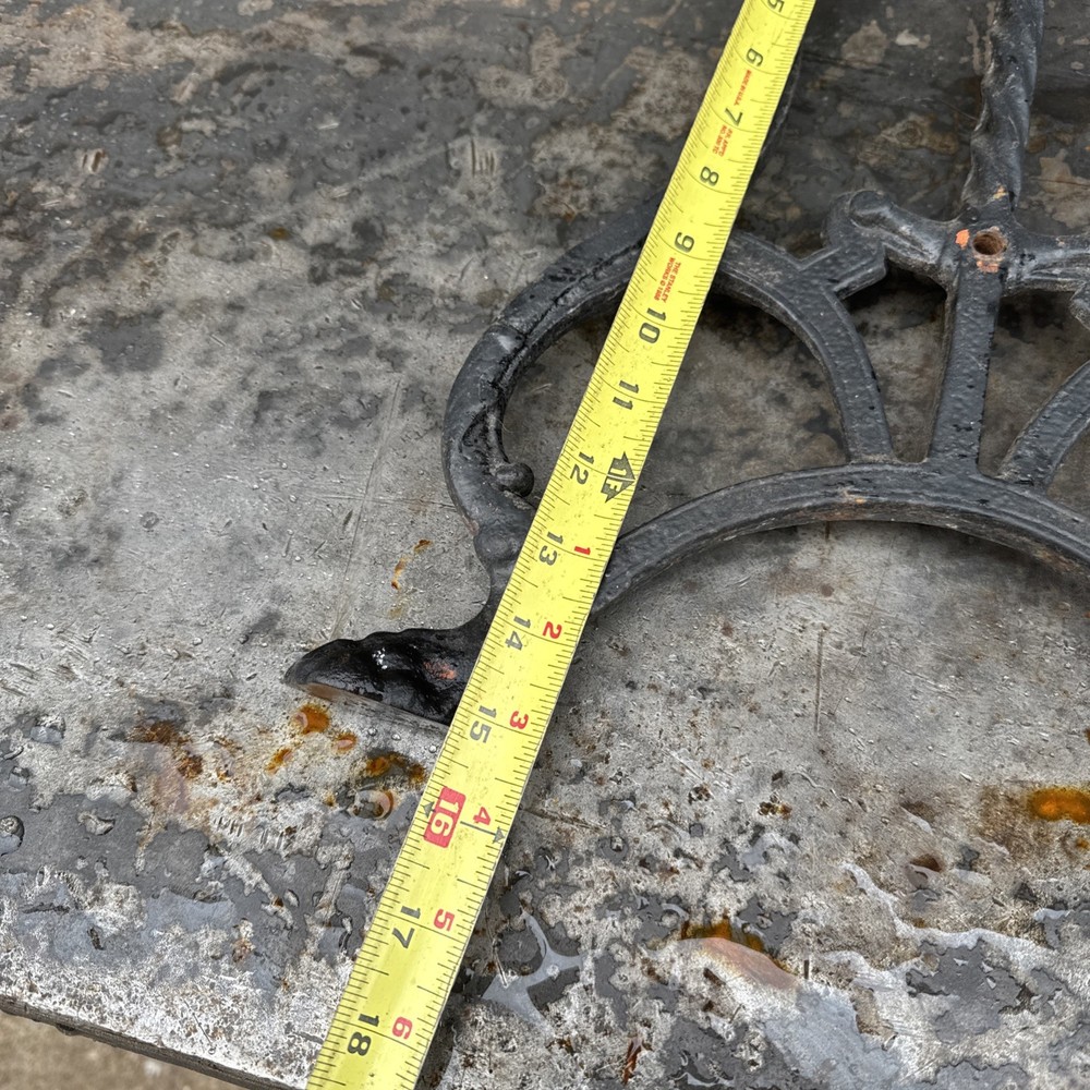 Antique Cast Iron Hardware Bench Stool Base Ends Legs