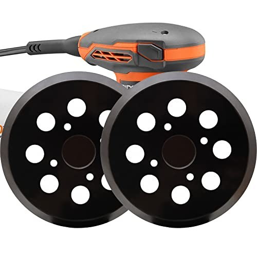 2 Pack 5in 8 Hole Hook Loop Sander Pad Replacement Random Orbit Backing