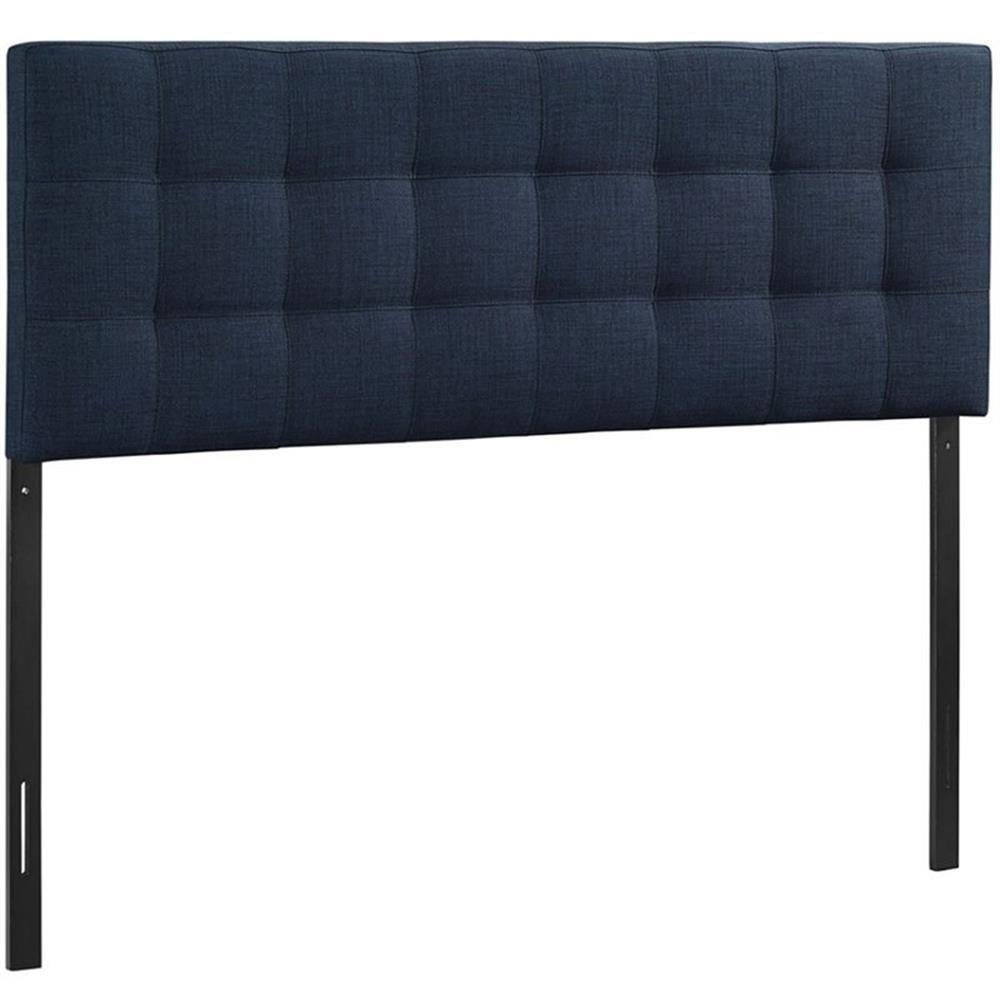 Modway Lily King Upholstered Polyester Fabric Headboard in Navy