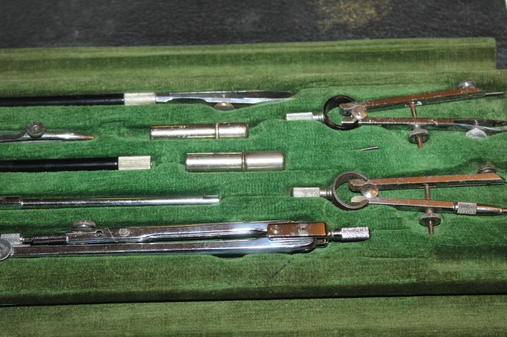 Vintage A&B Smith Co Pittsburgh Drafting Draft Tool Set