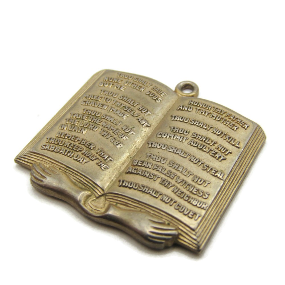 The Ten Commandments Charm Vintage High Quality