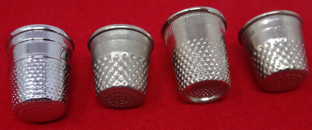Vintage Silver Thimble Set of Four (4)