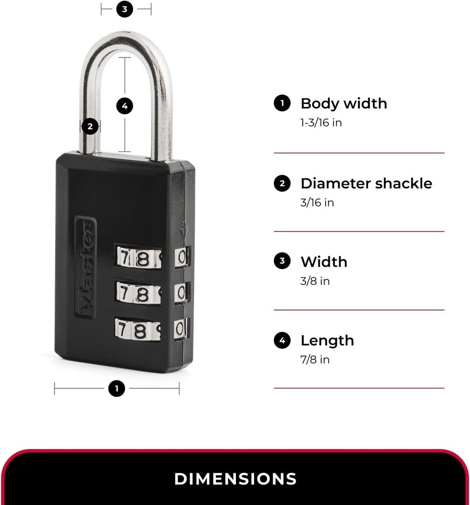 Combination Padlock 1 Black