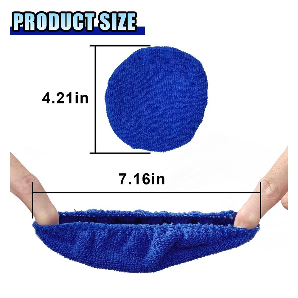 LAINLOY 7 Pack Microfiber Cloths, Replaceable Car Inside 4.21 inch, Blue