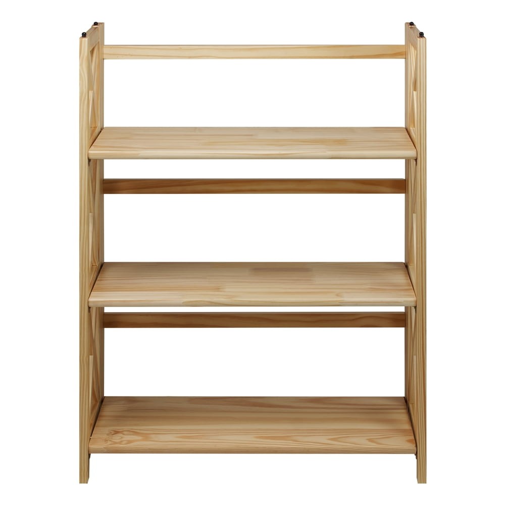 Montego 3-Shelf Folding Bookcase White