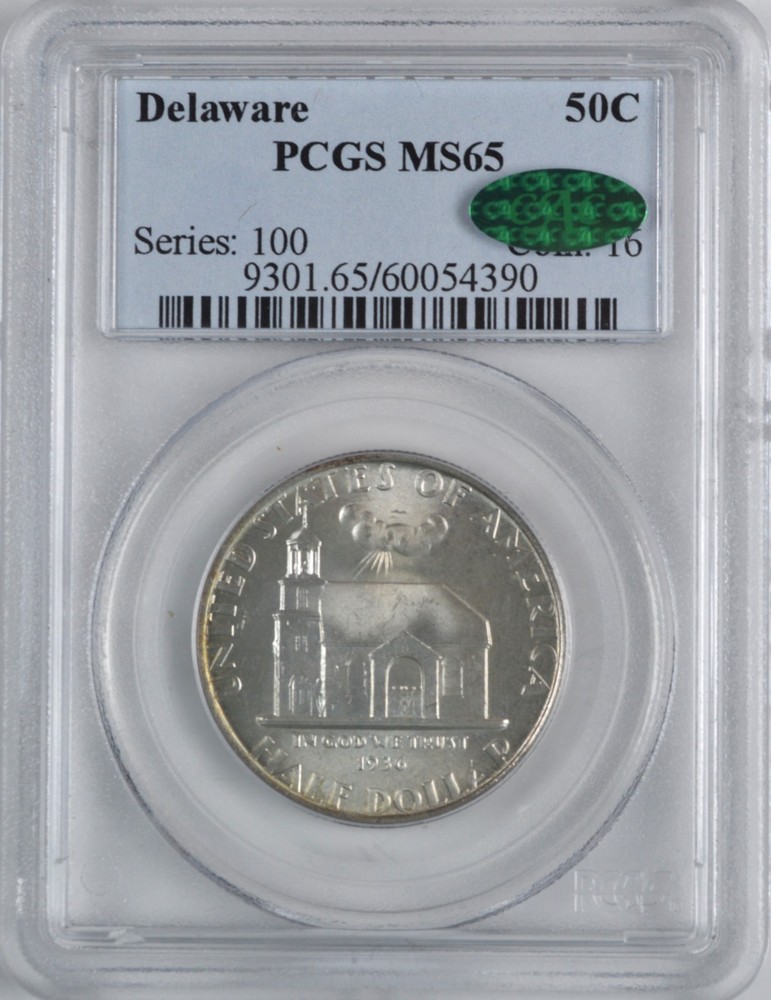 DELAWARE HALF DOLLAR - PCGS MS65 CAC