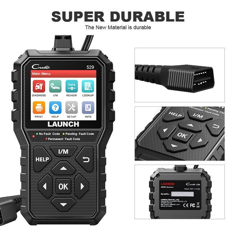 LAUNCH CR529 OBD2 Scanner OBD Code Reader Car Check Engine Fault Diagnostic Tool