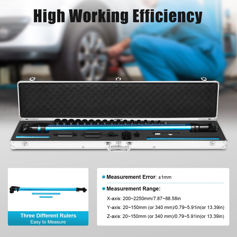 Auto Body Frame Machine 2D Measuring Ruler System High-precision W/ 3D Adapter