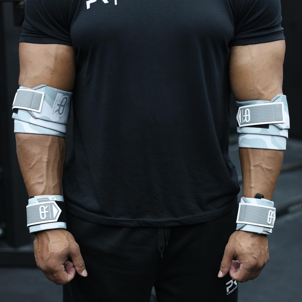 Elbow Wraps for Weightlifting - Heavy Duty Construction, 25% More Elasticity,...