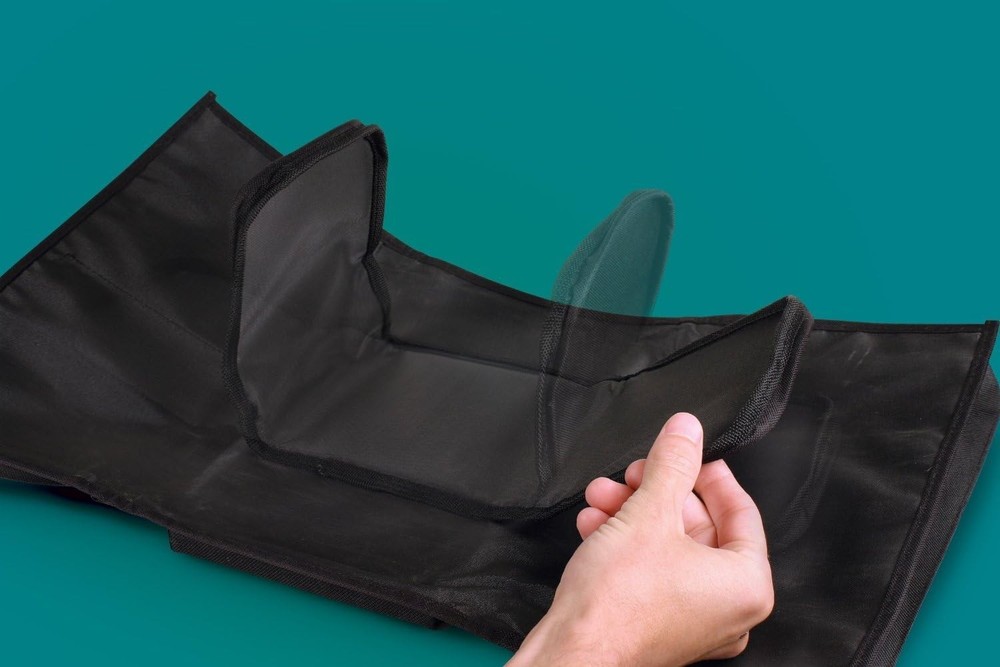 6 Pockets TV Remote Control Organizer, Home Sofa Console Folding Table Black