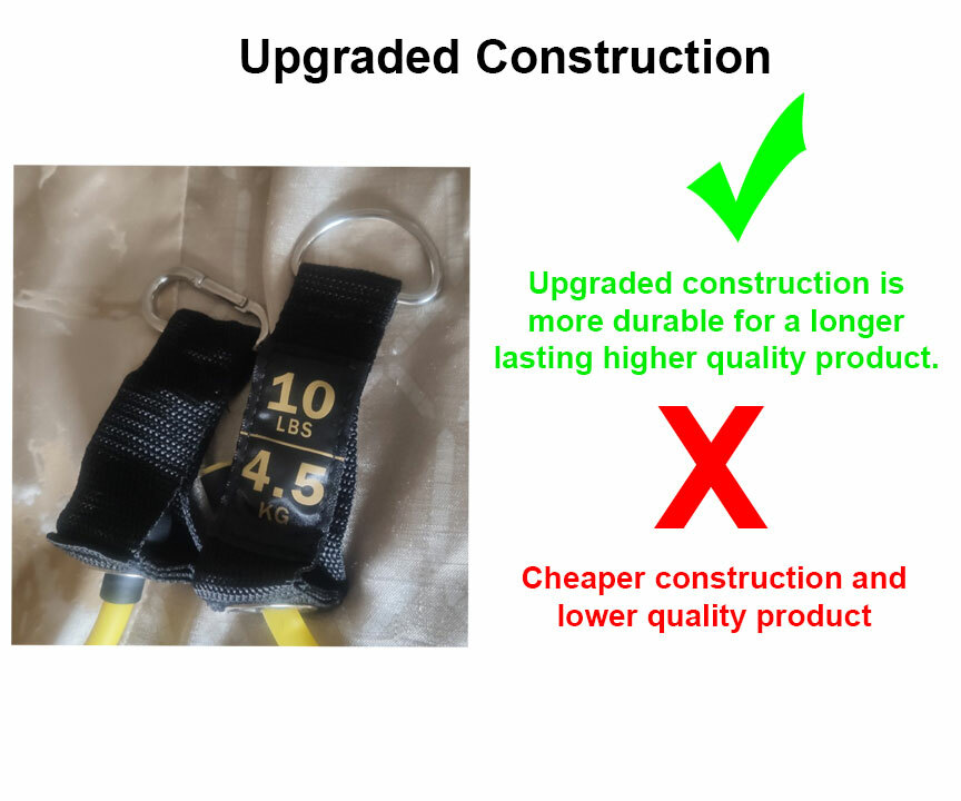 Exercise / Resistance Band 11 Piece Set | Upgraded Design | Adjustable Weights